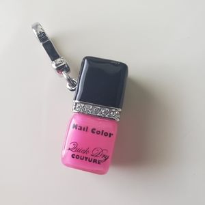 Juicy Couture pink nail polish charm